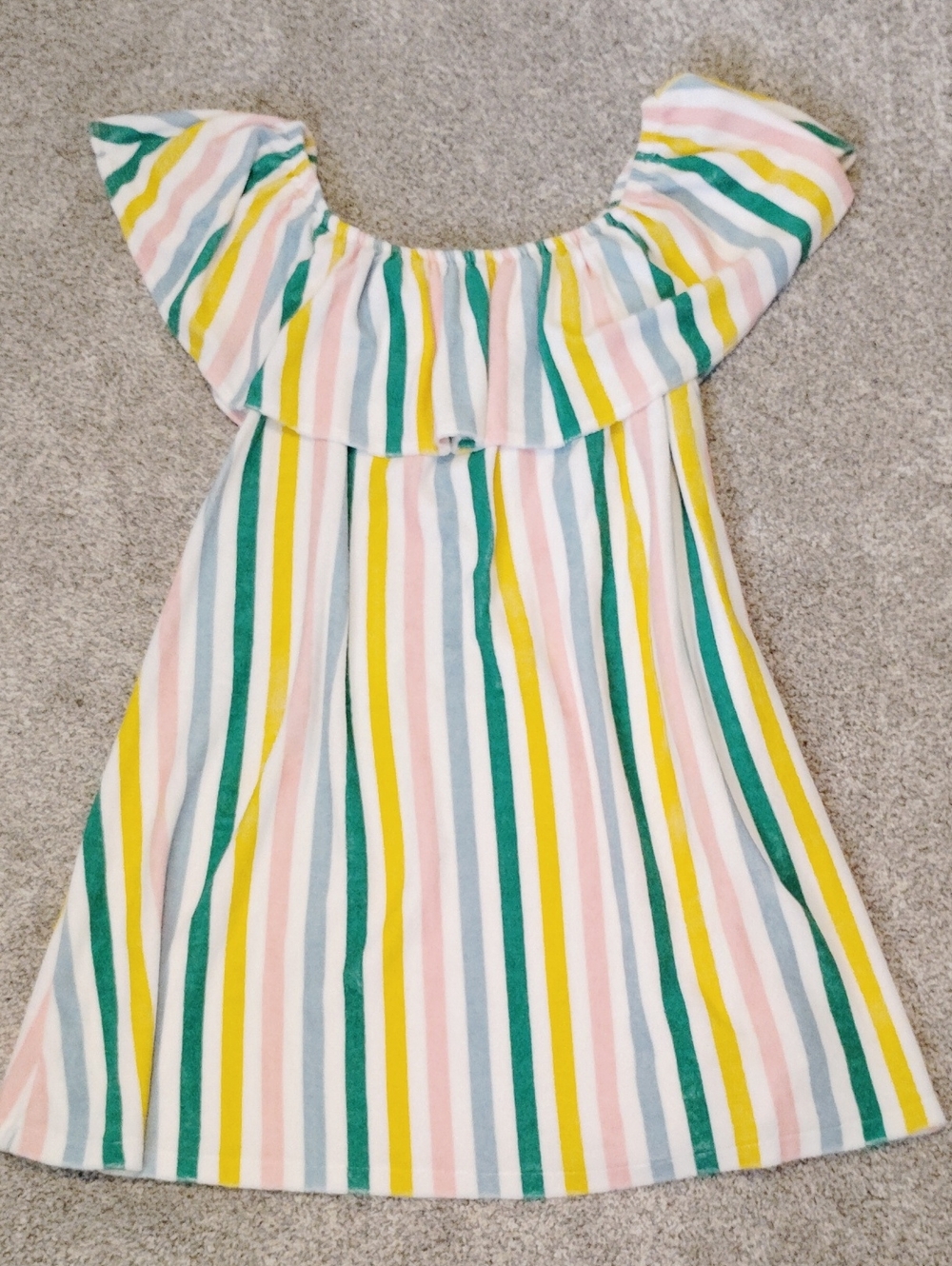 Hugo Loves Tiki Girls Terry Sundress with Pastel Stripes